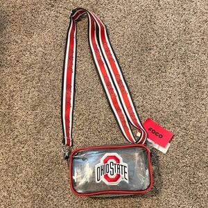 Ohio State Clear Belt Bag with Red Accents